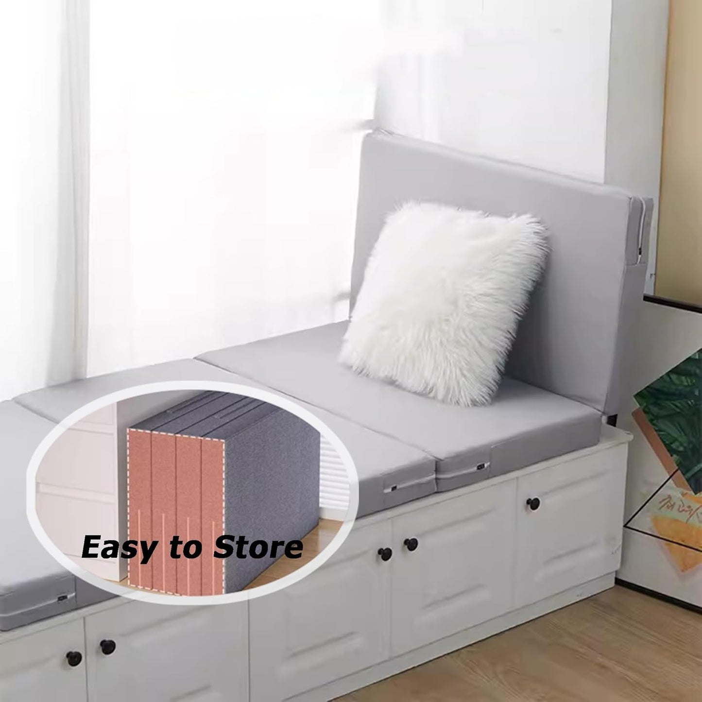 Fauteuil + matelas pliable 2 en 1