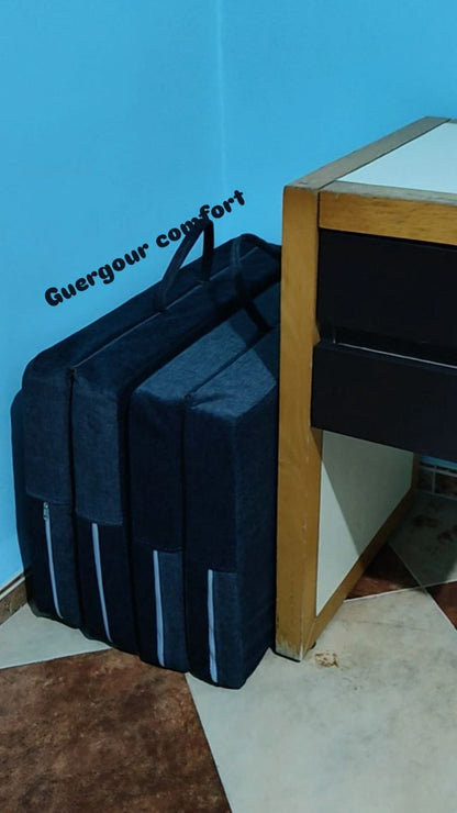 Fauteuil + matelas pliable 2 en 1 orthopédique