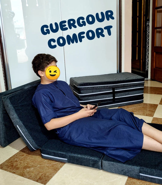 Fauteuil + matelas pliable 2 en 1 orthopédique